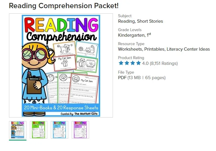 reading comprehension packet beginning readers learning english reading short stories phonics homeschool pdf electronic file card books aliexpress