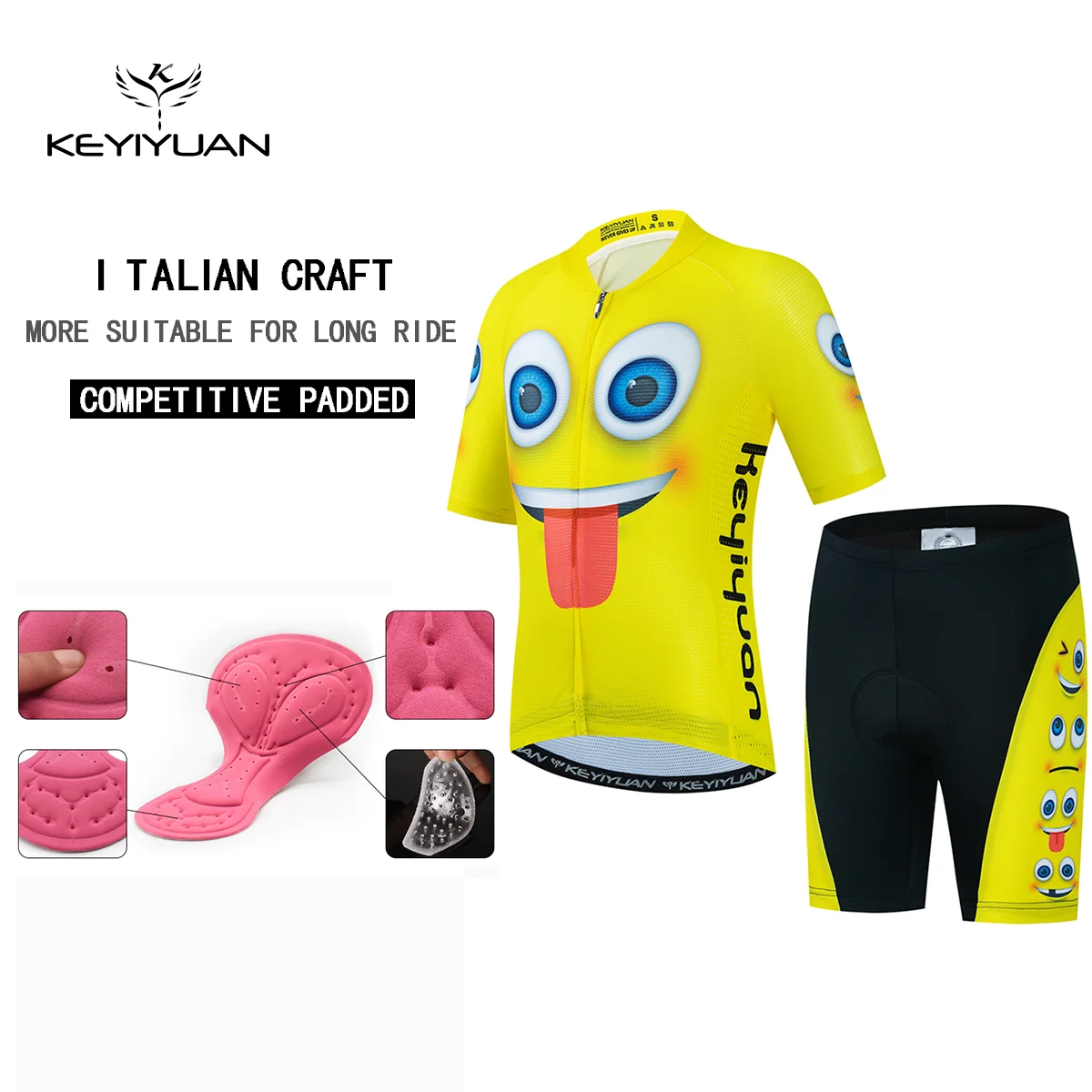 

KEYIYUAN New Summer Boy Girl Short Sleeve MTB Clothing Kids Cycling Jersey Set Child Bicycle Wear Suit Maillot Ropa Ciclismo