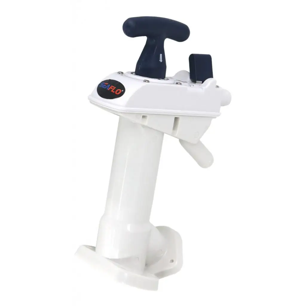 Universal Manual Toilet Pump Replacement for RV Marine Boats (White) Universal Manual Toilet Pump Replacement for RV Marine Boats (White)