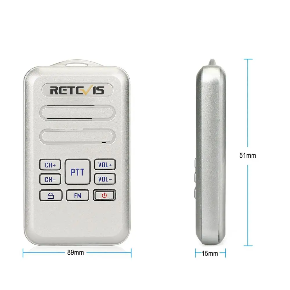 Retevis RT20 мини-рация 2 Вт UHF 400-470 МГц 16CH FM шифрование портативная деловая рация VOX TOT Comunicador