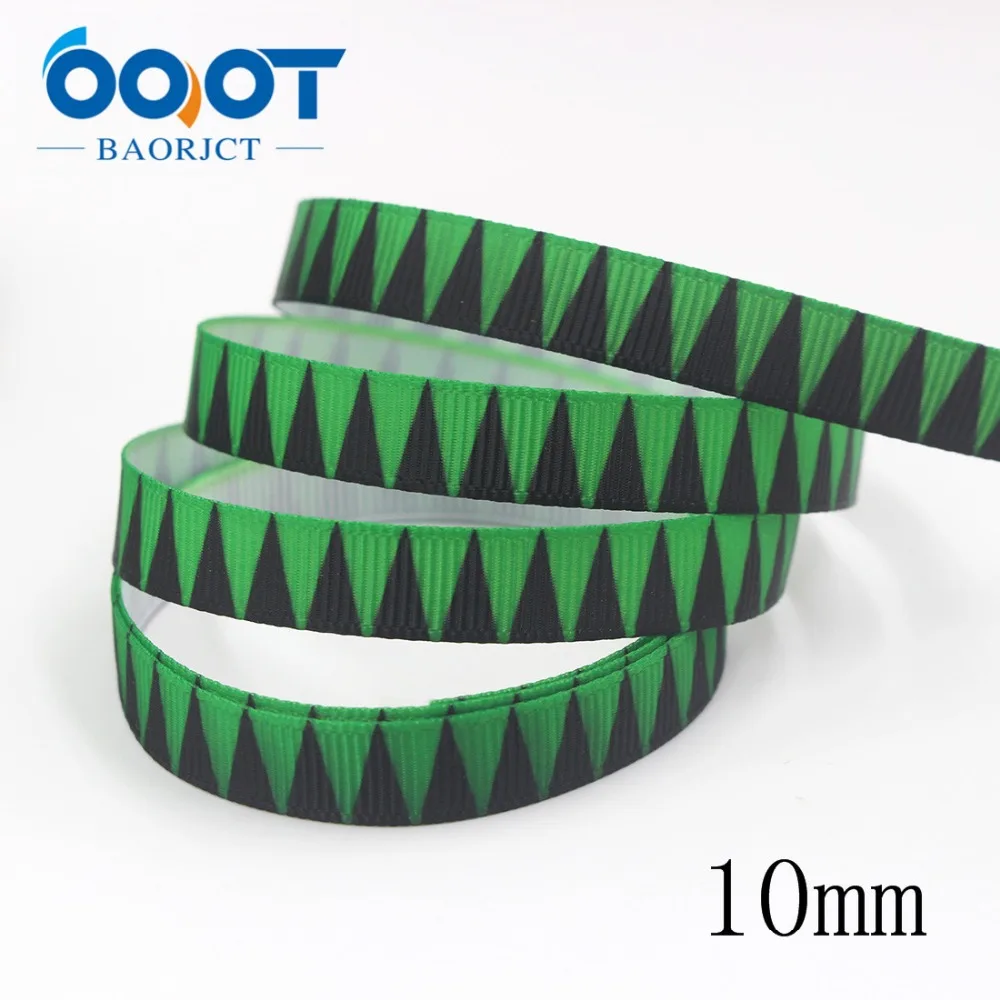 OOOT BAORJCT I-191121-2557, 10/16/25 мм 10 ярдов Рождественское дерево снежинки grosgrain ленты, DIY для отдыха и отделочные материалы