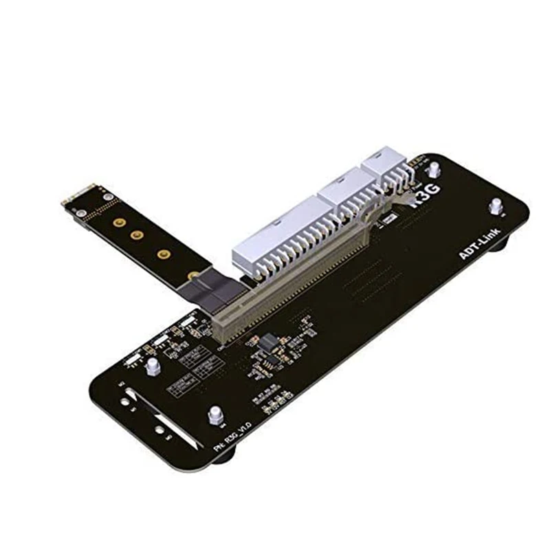 Внешний держатель для карт M.2 Key M NVMe с кабелем PCIe3.0 X4 25 см 32Gbs ITX STX NUC VEGA64 GTX1080Ti |