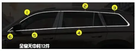 Для Skoda kodiak оконная Декоративная полоса из нержавеющей стали автомобильная яркая полоса декоративная фурнитура для переоборудования специального назначения
