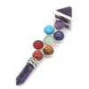 KFT Natural Stone Pyramid 7 Chakra Points Energy Generator Reiki Chakra Healing Crystal Stone Transmitter Jewelry 6