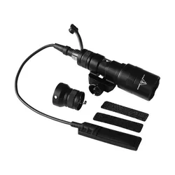 Led tático mini lanterna de reconhecimento, luz de arma de modo único com interruptor de pressão, para caça e caminhadas