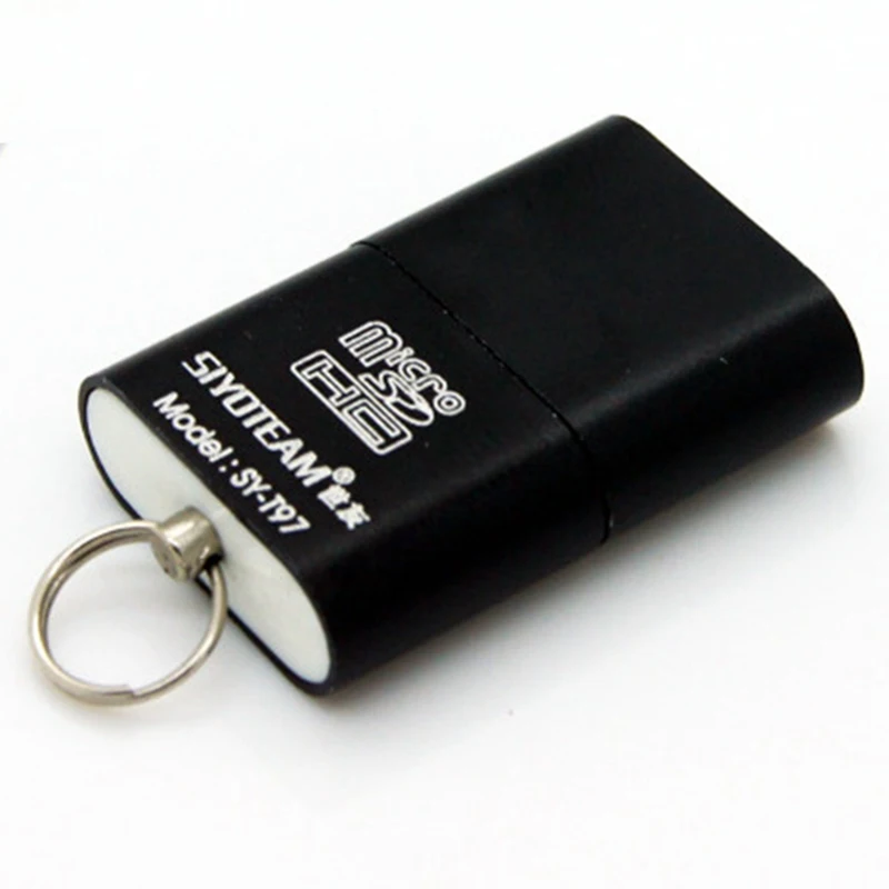 Портативный мини USB 2,0 Micro SD TF считыватель карт памяти адаптер флэш-накопитель SD флэш-память - Цвет: BK