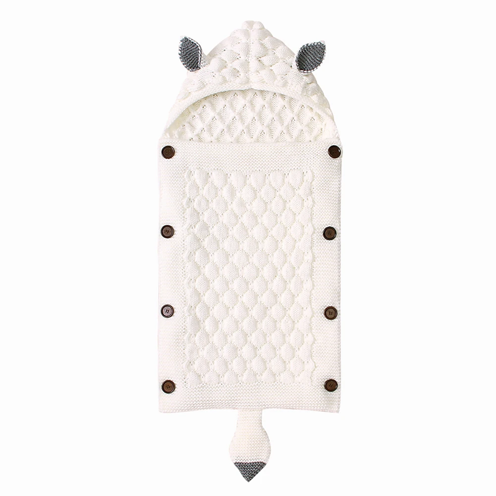 Спальный мешок для новорожденных; теплое зимнее одеяло; спальный мешок для коляски; пеленка для новорожденных; детская коляска для повседневной носки; 50*35 см - Цвет: White