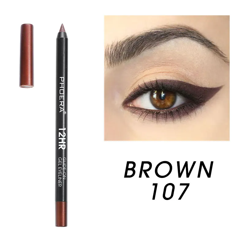 107-brown 12 цветов Подводка для глаз модная матовая подводка для глаз ручка стойкая водостойкая натуральная подводка для глаз белая подводка для глаз TSLM1 - Цвет: 107-brown