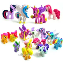 12 шт. my little pony фигурка единорога принцесса pet shop игрушки лошади фигурки принцесс Celestia ponei фигурки kucyk