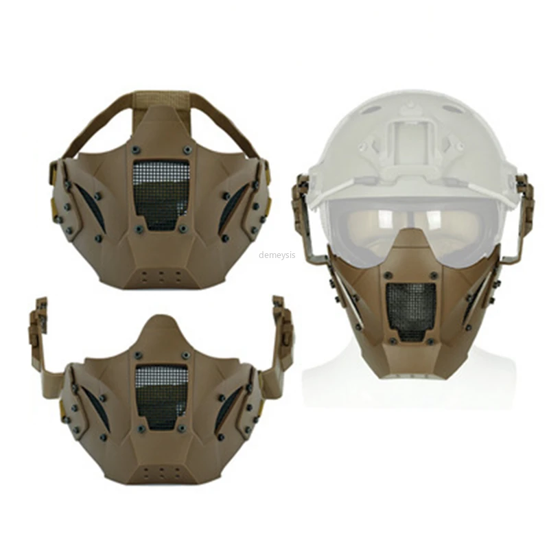 

Army Military Airsoft Paintball Mask Outdoor Shooting Hunting Protective Masks Half Face Tactical Mask CS wargame protector