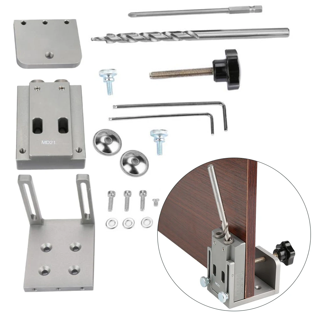 

2020 New High Quality Mini Hole Puncher Jig Kit For Wood Working Step Drill Bit Set Woodworking Tools