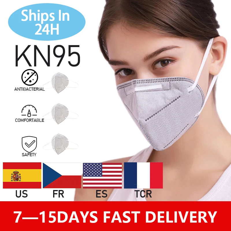 

10Pcs Reusable K KN95 Mask Valved Face Mask KN95 Protection Face Mask 95% Filtration Protective Mask Face Mask