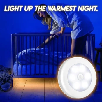 

Motion Sensor Light Cordless Battery-Powered LED Night Light Stick-Anywhere Closet Lights Stair Lights HYD88