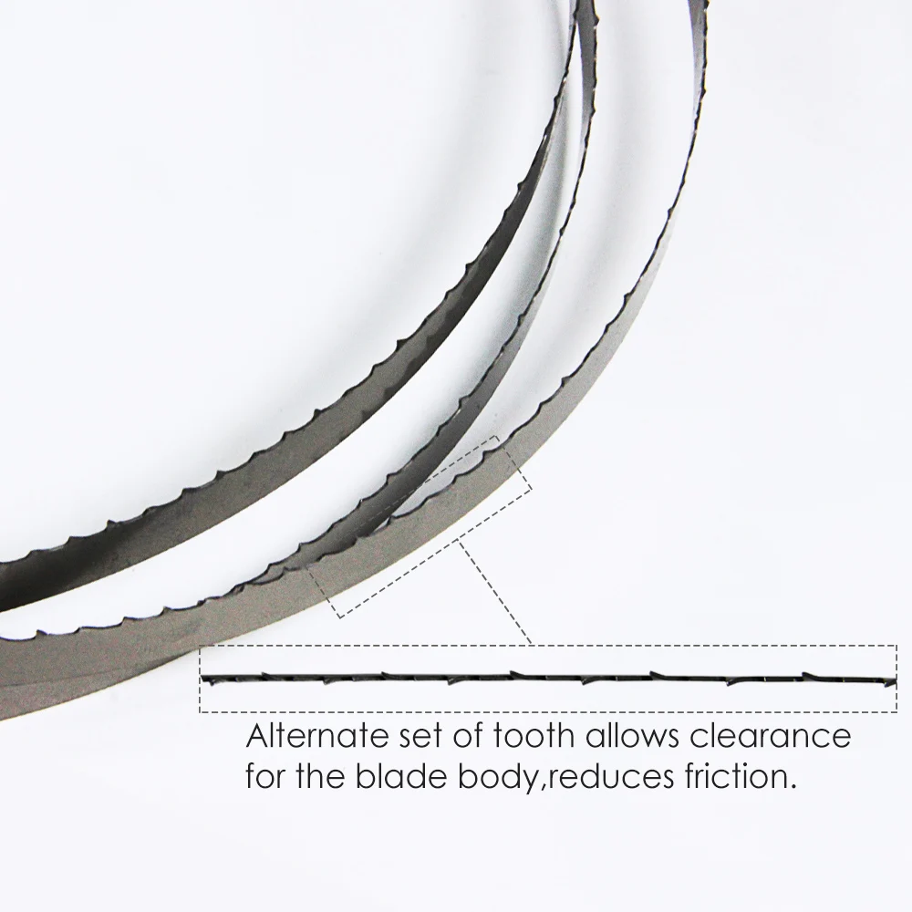 3 Pezzi 1400 1425 1570 Lame Per Seghe A Nastro Da 1750mm. Larghezza 3 6.35 9.5mm Lama Per Sega A Nastro Per La Lavorazione Del Legno Utilizzare Per Einhell Maka Metabo Scheppach - Foto 4