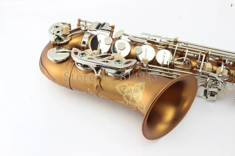 MARGEWATE альт саксофон латунный электрофорез кофе античная медь E плоский Eb Tune Sax с мундштуком музыкальный инструмент