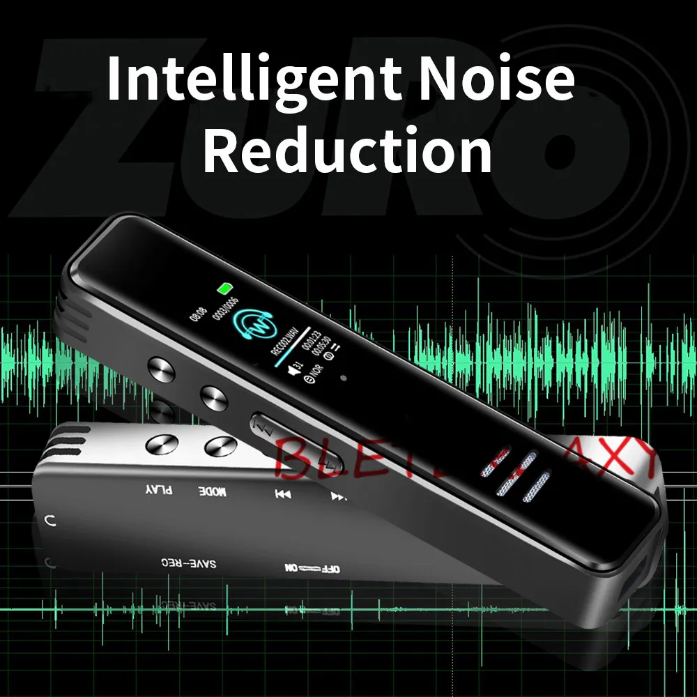 Mini Digital Voice Activated Recorder HD Dictaphone with VOR function Mp3 WAV player subtle slim Audio Recording with IPS screen