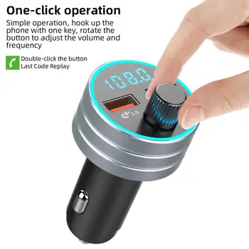 

Vehemo Snelle Oplader Voor MP3 QC3.0 Bluetooth Car Charger TF Card Stereo Fm Transmitter Wireless Universal
