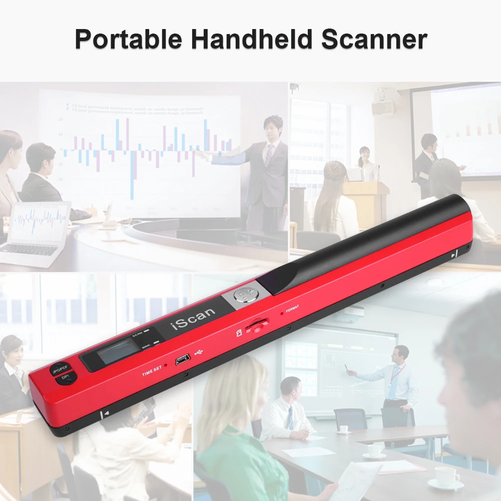 Handheld Mobile Portable Document Image Scanner PC A4 Hand 900DPI USB2.0 Scaner Support JPG/PDF Format | Компьютеры и офис