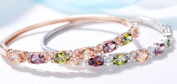 

YVV11 925 Silver Zircon Bracelet Girl Birthday Party DIY Bracelet Gift