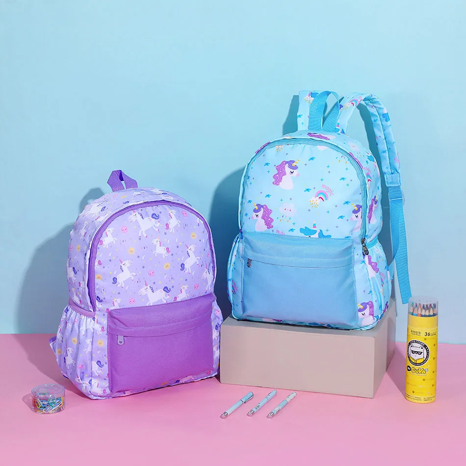 Back to School Unicorn Backpacks Children Cartoon Light Schoolbags