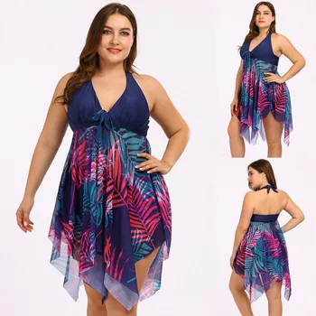 

2020 Summer Mew Women's Plus Size Butterfly Leopard Print Swimsuit Two-piece Swimsuit Swimwear Suit