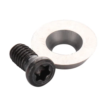 

Round Carbide Insert with Screw 12mm Diam Tungsten Steel Blades CNC Lathe Woodworking Turning Tool for Processing Wood