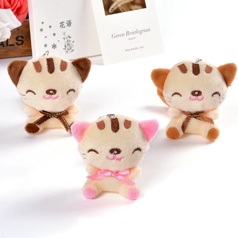 

3Colors 7cm Cat Plush Stuffed Animal Toy Baby Toy Kid's Gift Plush Toys Random Color