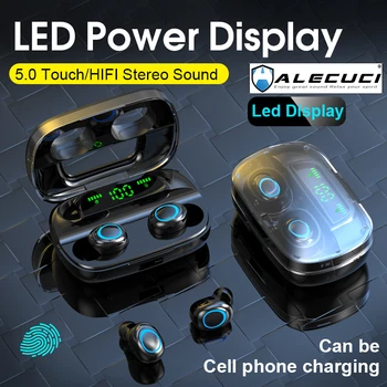 

ALECUCI S11-A Bluetooth 5.0 Earphones Wireless Headphones IPX7 Waterproof HD Stereo Sound Noise Canceling Earbuds for Sport