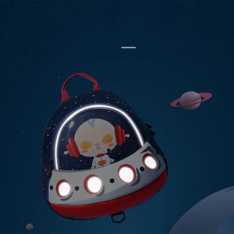 Рюкзак для малышей с ремнем безопасности, поводок для детей, UFO, космический корабль, рюкзак для мальчиков, водонепроницаемый, для дошкольников, детского сада, школьная сумка
