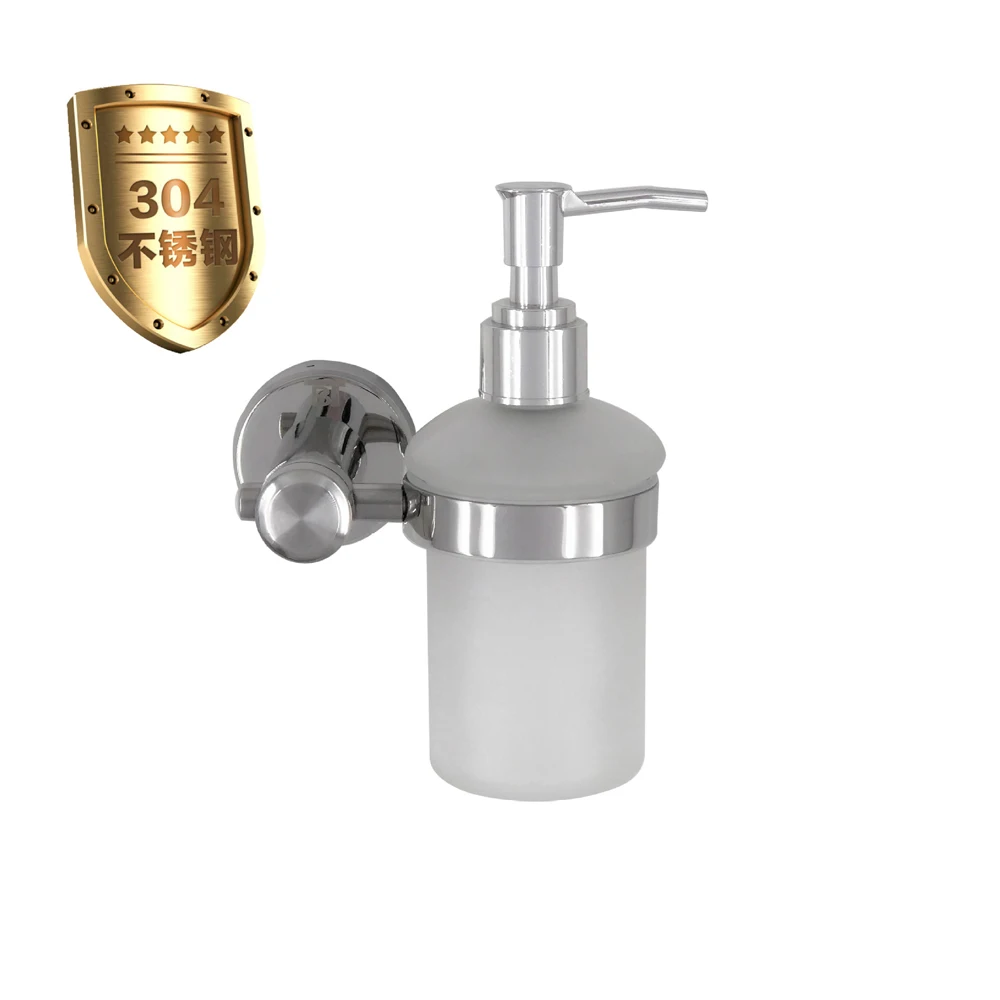 Bathroom Wall-Mounted Round Soap Dispenser Hotel Bathroom Manual Liquid Bottle, Including Shower Gel Bottle And Soap Dispenser