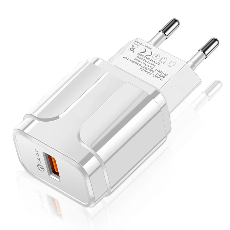 Быстрое зарядное устройство QC3.0 USB зарядное устройство европейского стандарта Универсальное зарядное устройство для мобильного телефона настенное зарядное устройство USB адаптер для iPhone samsung Xiaomi