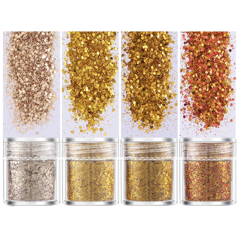 4 коробки/набор блестящий Гель лак для маникюра|Блестки ногтей| |