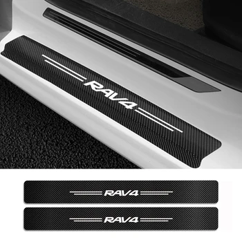 

Car Door Threshold Protector Stickers for Toyota RAV4 Car Carbon Fiber Bumper Trunk Load Edge Protective Stickers Accessories