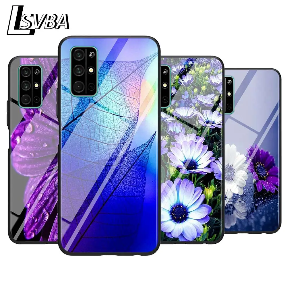 

For Huawei Honor 9A 9C 9S 9X Lite Phone Case Flower Leaf for Honor 30 Pro Plus 20S 8A 8C 8S 87 7C 7S Silicone Cover