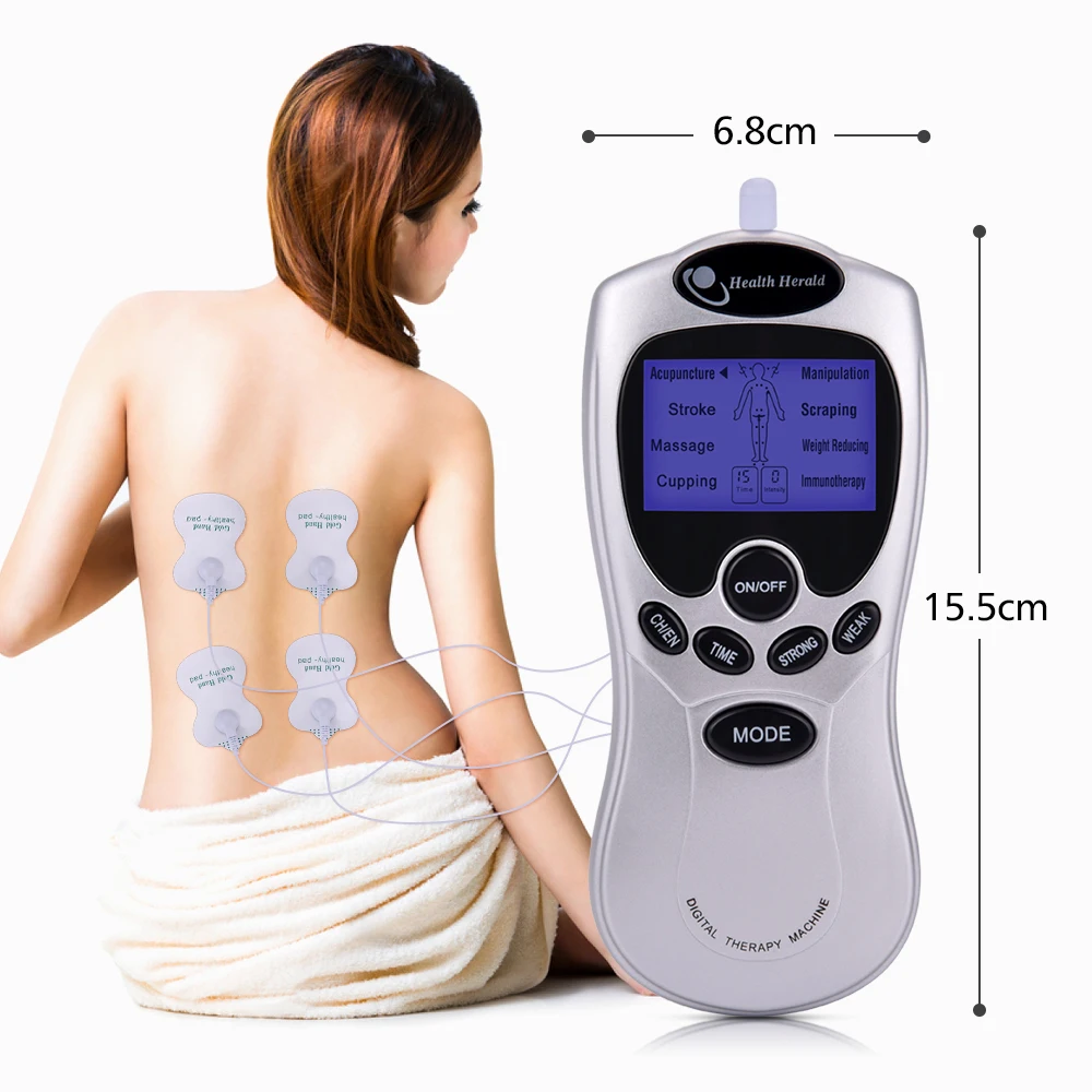 8/12 Modes Tens Fisioterapia electroestimulador Pulse Massager EMS Low Frequency Nerve Muscle Stimulator Physiotherapy Therapy