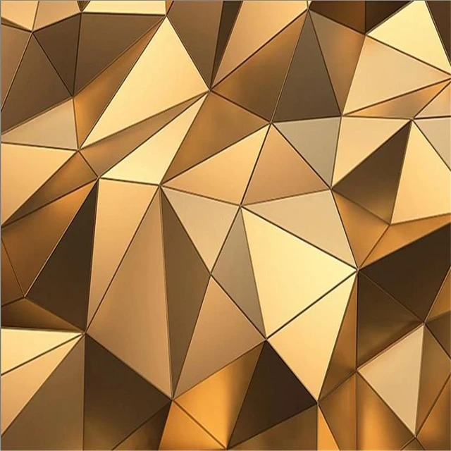 modern wallpaper for living room 3d stereo abstract architectural space  golden wallpapers geometric wallpaper _ - AliExpress Mobile