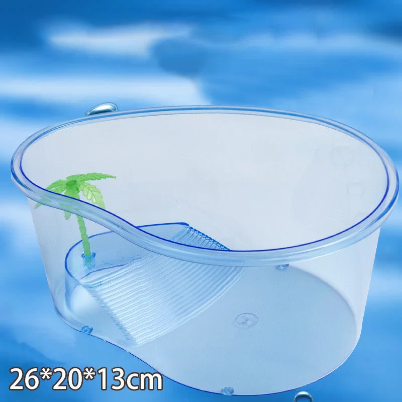 Черепаха обитания озеро Террапин животное рептилия аквариум с платформой