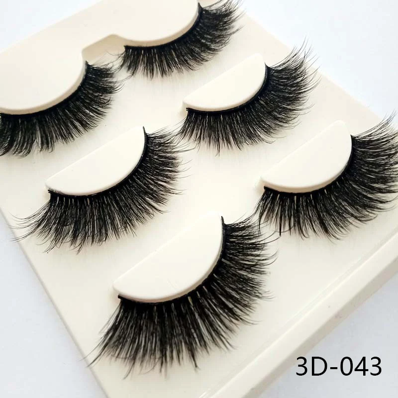 Handmade Reusable 3D Thick Cross Thick Long False Eyelashes Handmade Eye Lashes Extension Makeup Beauty Tools 5