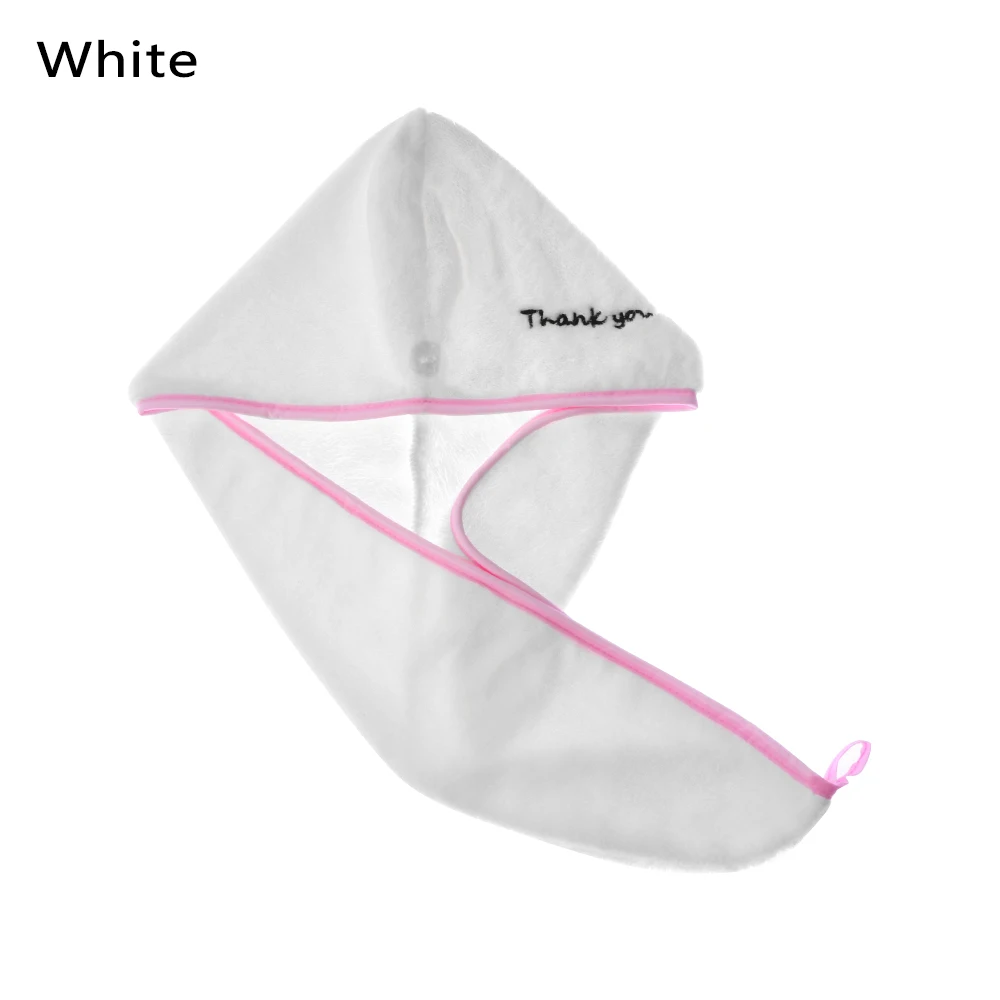 White 1 шт., коралловый флис, быстросохнущая шапка для волос, полотенце, повязка на голову, шарф, впитывающая шапочка для душа, банное полотенце, аксессуары для ванной комнаты - Цвет: White