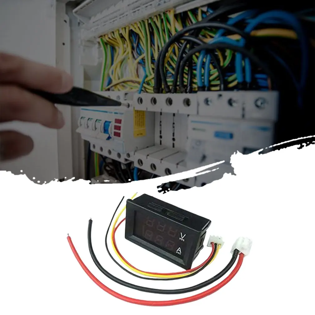 DC0-100V 100A Led Dc двойной дисплей цифровой измеритель напряжения и тока с тонкой настройкой цифрового напряжения Амперметр Прямая поставка