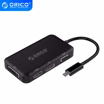

ORICO USB C HUB Type-C to HDMI/VGA/DP/DVI Adapter USB HUB For Mac/Windows/Samsung/HUAWEI Mate10 Pro P20 P20 Pro