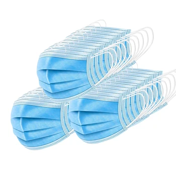 

30Pcs Disposable Protective Face Mask 3 Layer Non Woven Mouth Masks Anti-Dust Earloop For Protection Masks