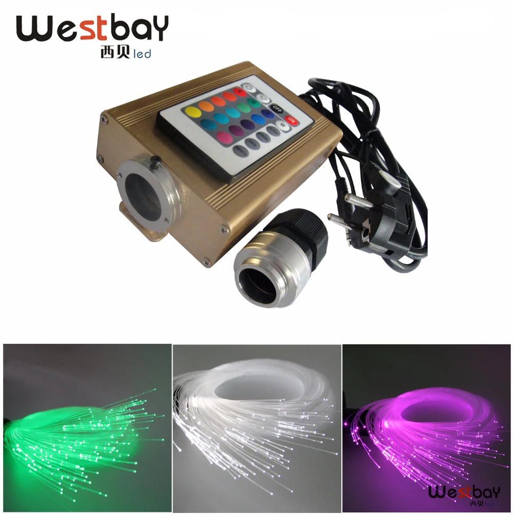 Westbay 16 Вт RGB оптические волоконные лампы светодиодный Однопортовый оптоволоконный двигатель для украшения звезды потолочная комнатная