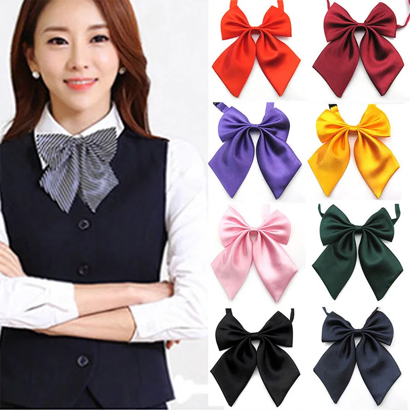 Women Tie Red Butterfly Women's Bow Tie Black Knot Female Girl Student Hotel Clerk Waitress Neck Wear Ribbon Ties green