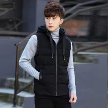 Pepp pepp осеннее и зимнее Новое Стильное хлопковое пальто мужской Корейский Стиль Повседневный съемный плечевой жилет с капюшоном мужской жилет Me