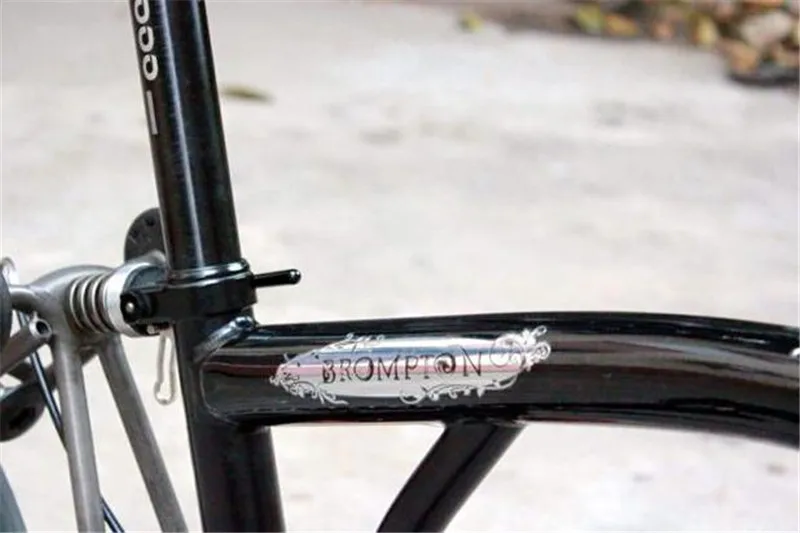 Складная декоративная металлическая наклейка для велосипеда Brompton, декоративная рамка из алюминиевого сплава, золотой, серебряный, черный
