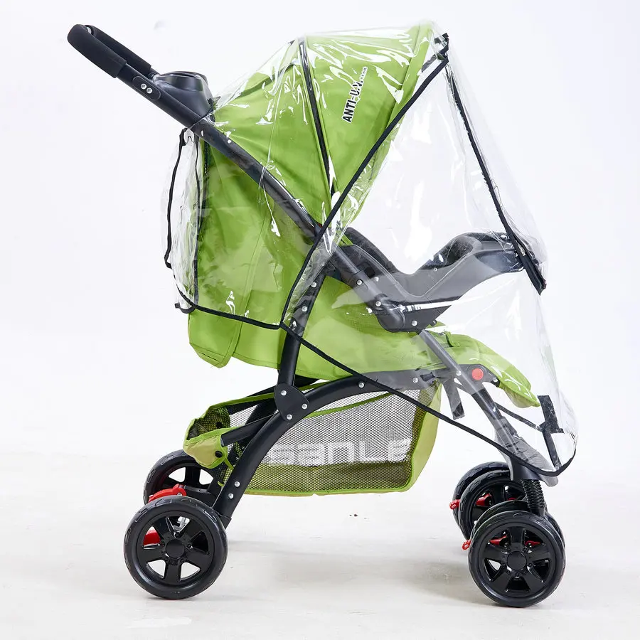 Аксессуары для коляски водонепроницаемый дождевик безопасный ПВХ Прозрачный чехол для детских колясок ветрозащитная молния открытый дождевик для автомобиля