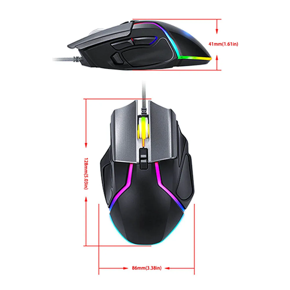 Проводная игровая мышь Механическая игровая эргономичная мышь 8 клавиш USB мышь для ноутбука