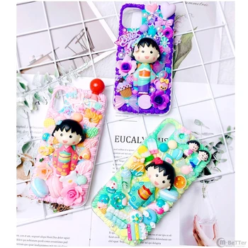 

DIY case for Samsung s20 ultra 3D Cute Sakura phone cover Galaxy s8/s9/s10 Plus handmade creamy shell note 10+ mobile note 5/8/9