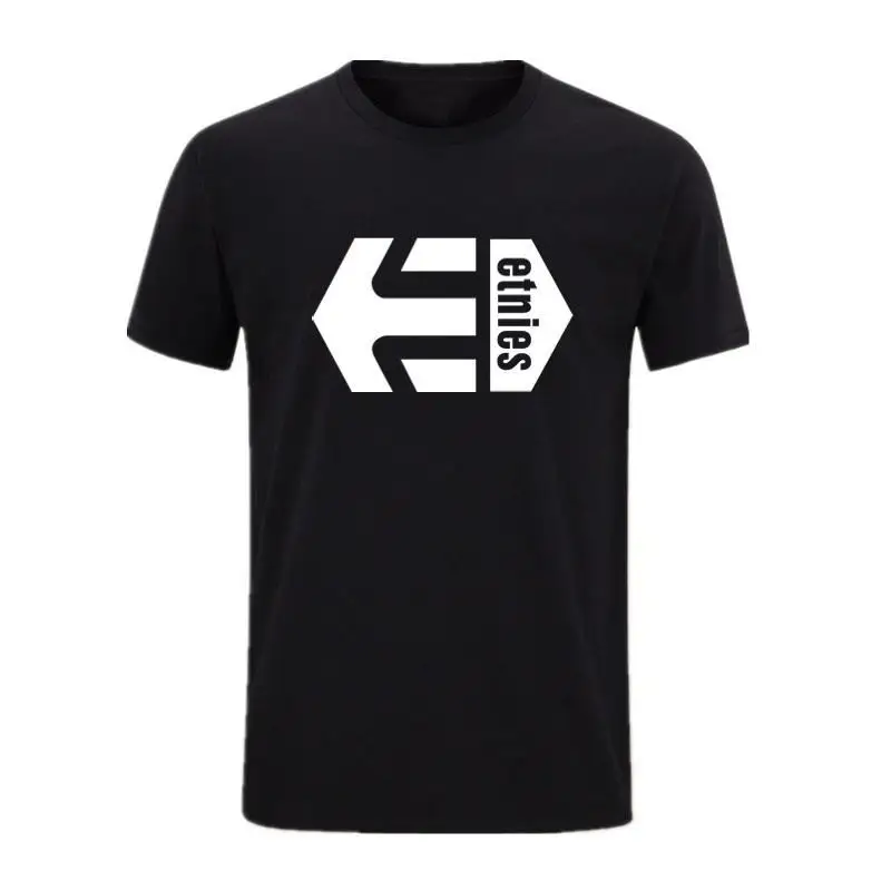 Новая Однотонная футболка Etnies, Мужская черная и белая хлопковая футболка, летняя модная футболка для скейтборда, футболка для мальчиков, футболка для скейта, топы
